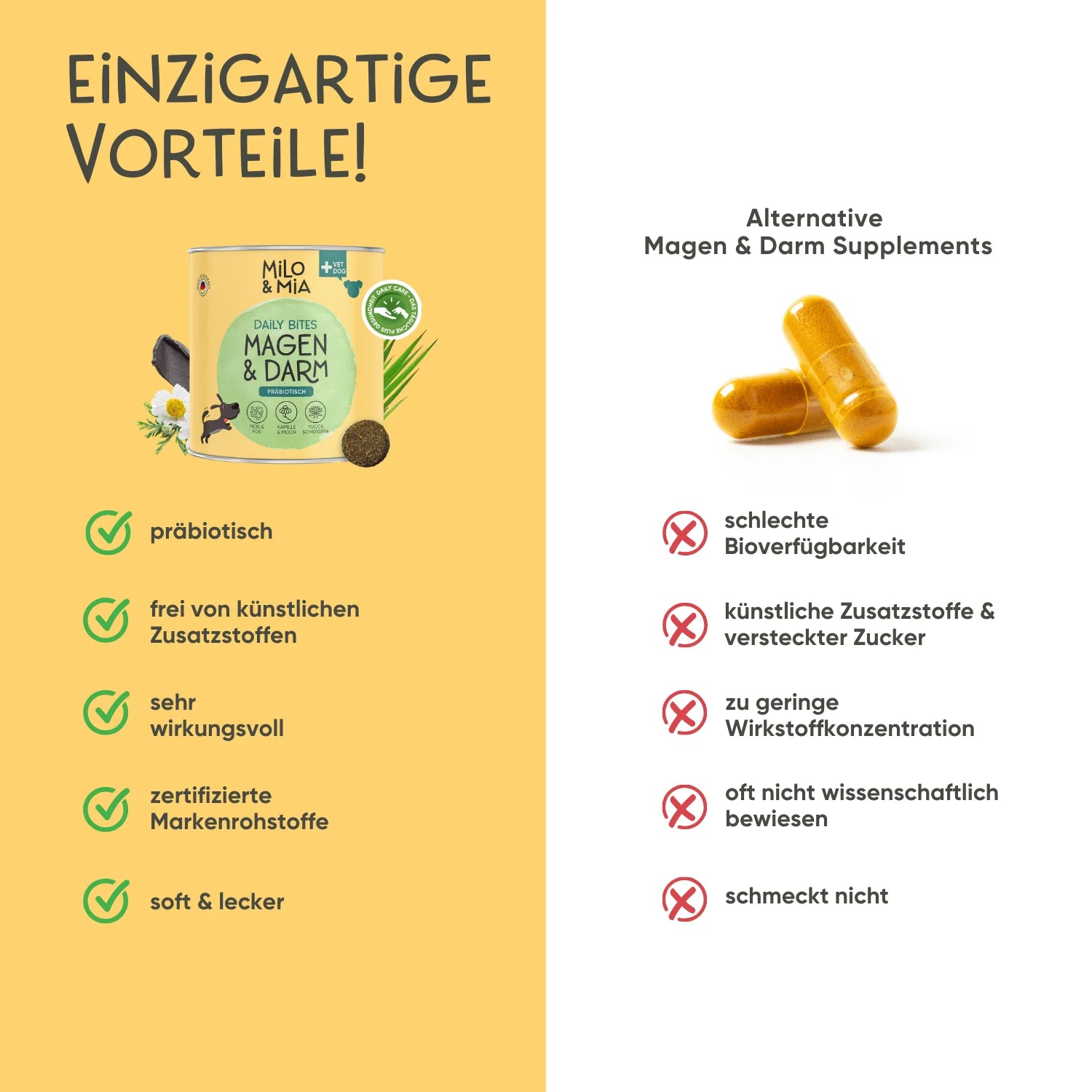 Milo & Mia Daily Bites Magen & Darm 300g