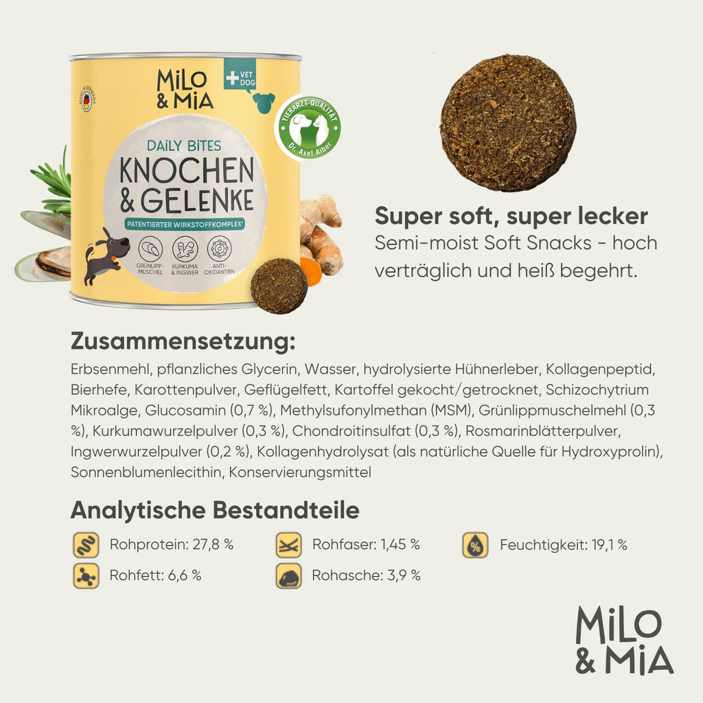 Milo & Mia Daily Bites - Knochen & Gelenke 300g